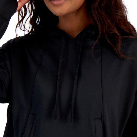 ID Ideology Women Flex Stretch Quick Dry Long Sleeve Solid Techy Hoodie XS Black - Picture 5 of 10